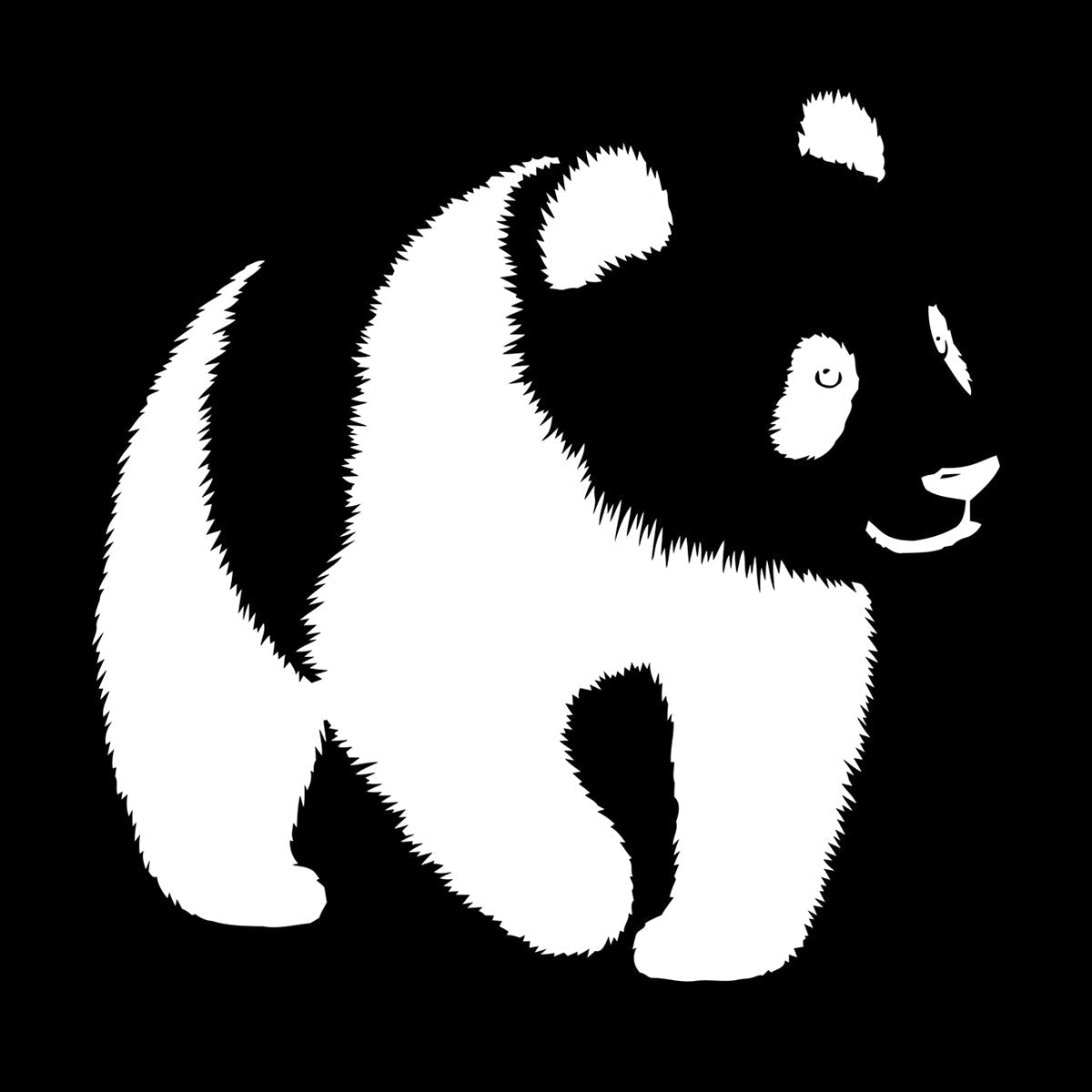 Baby Panda Asian Bear Animal Zoo Fine Carving Stickers Can Modify And Add Information