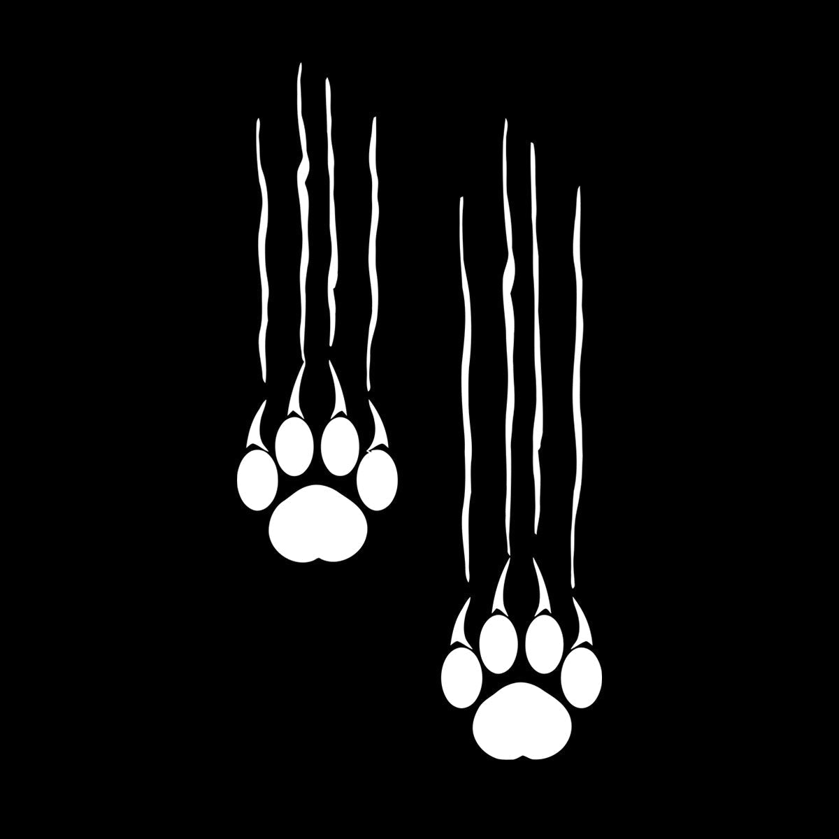 Bear Footprints Paws Predator Animal Claws Wall Stickers It Won'T Fall Off