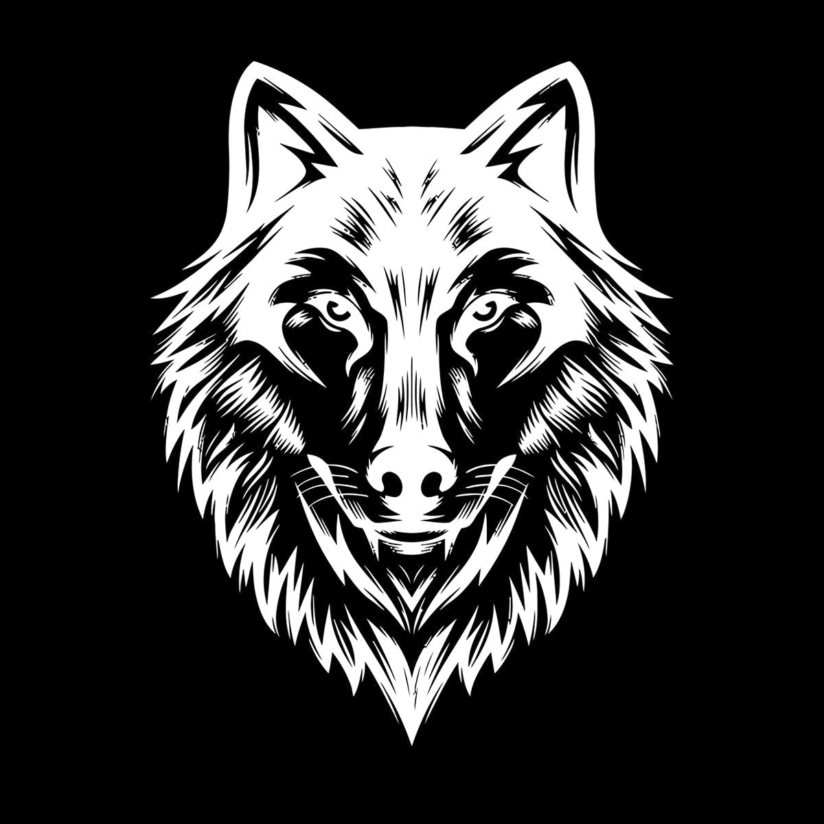 Wall Vinyl Sticker Decor Beautiful Wolf Head Wild Animal Face Self Adhesive