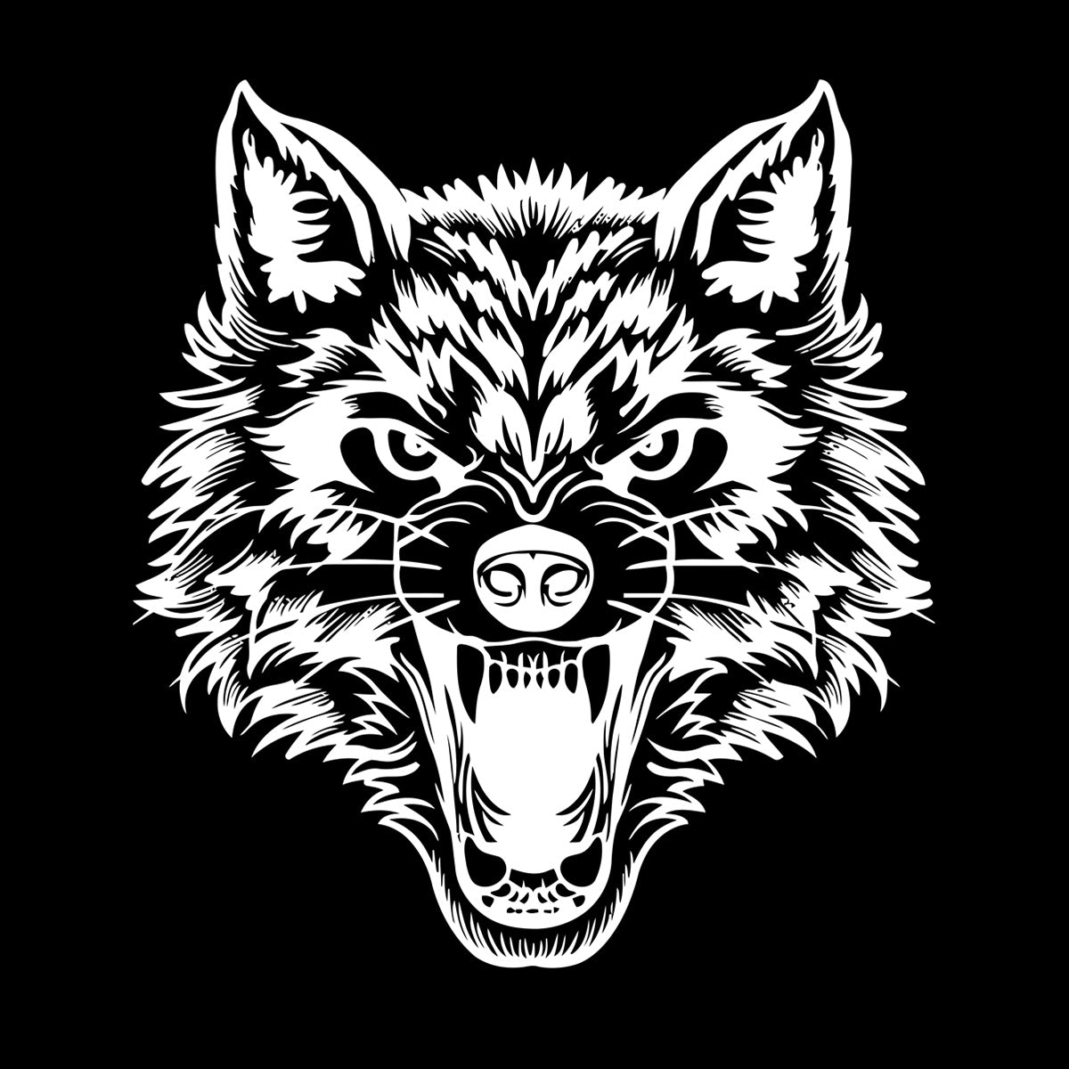 Vinyl Wall Decals Lone Wolf Head Angry Predator Forest Wild Animal Tattoo Culture