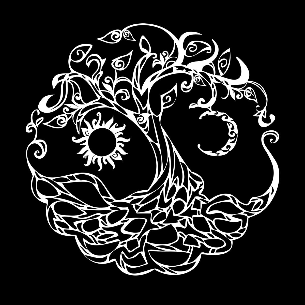 Vinyl Art Sticker Tree Of Life Celtic Symbol Moon Sun Day Night Living Wall Beautification