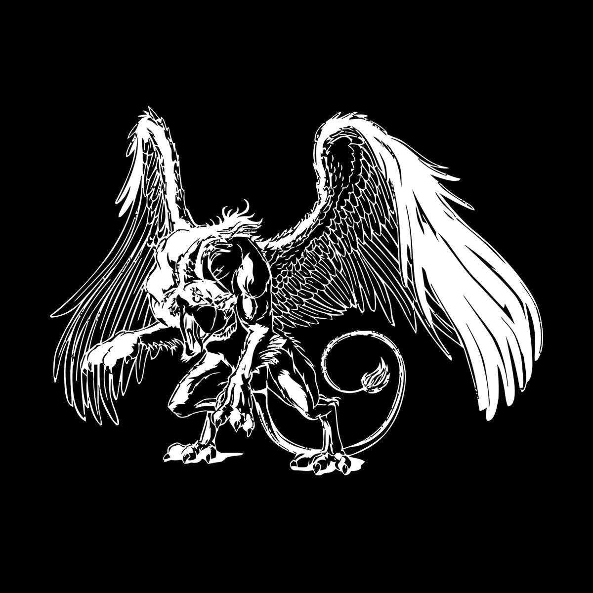 Griffin Fantasy Bird Monster Creature Tale Lettering Decals Wall Beautification