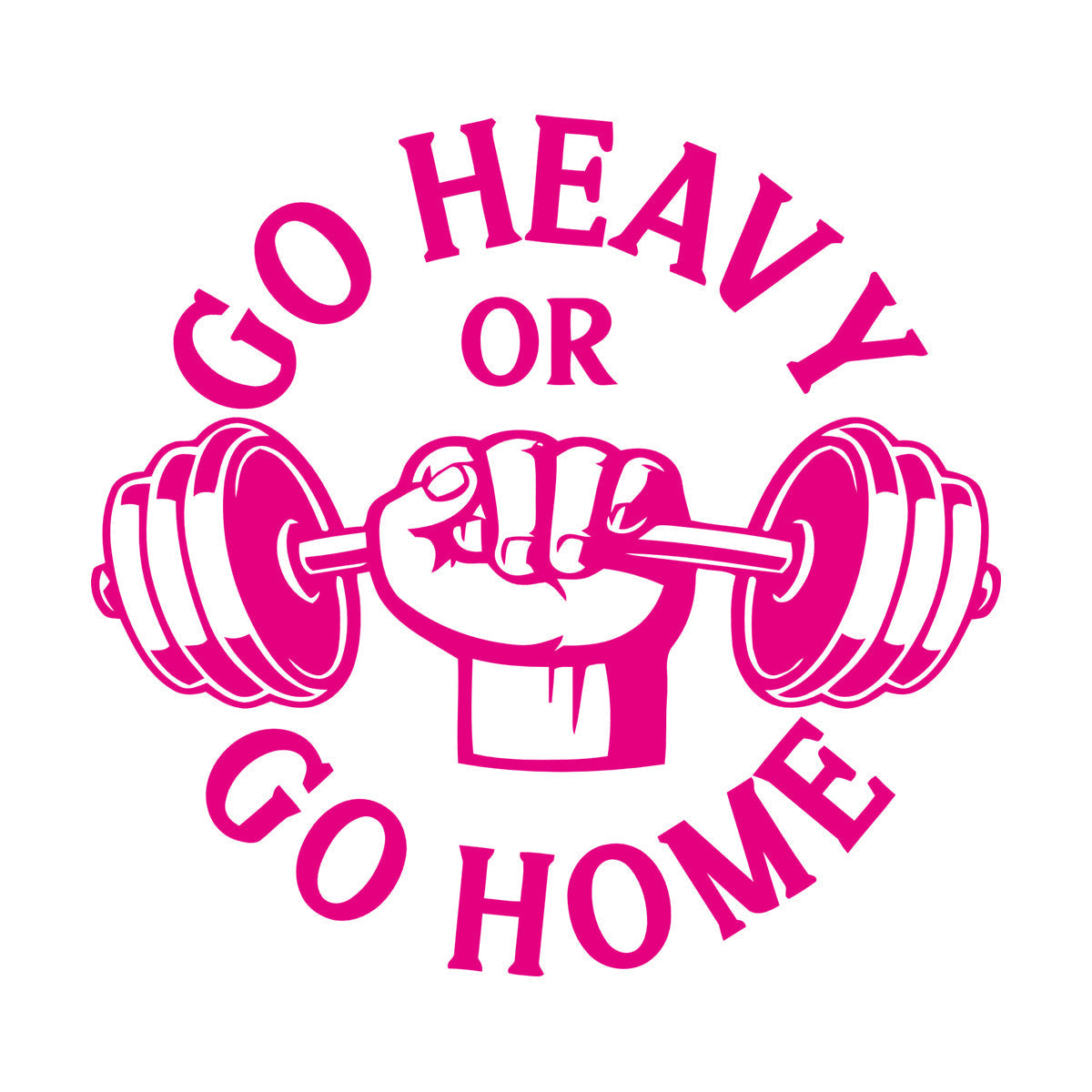 Vinyl Wall Stickers Phrase Go Heavy Gymnastics Iron Club Sports Multiple Size Options