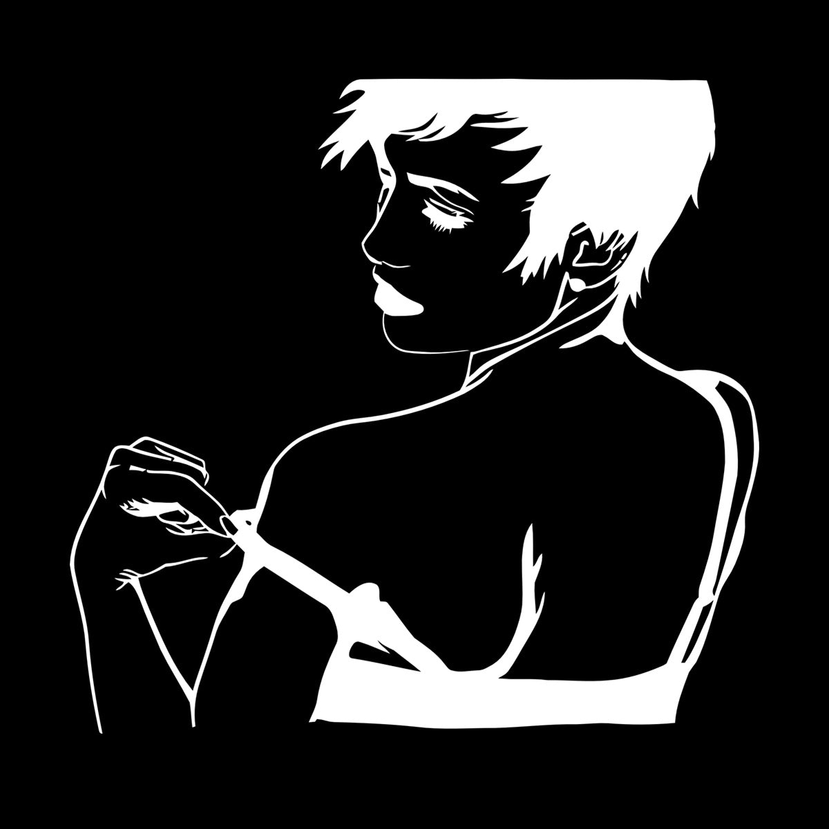 Naked Hot Appeal Girl Woman Striptease Back Mural And Wall Vinyl Decal Art Mural Painting