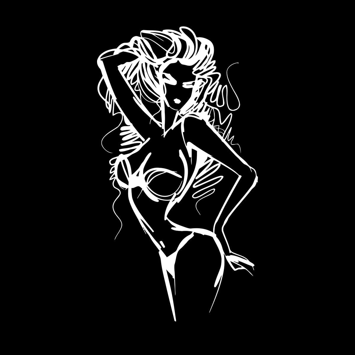 Wall Stickers Appeal Hot Girl Woman Striptease Equipped With Transfer Film Kit