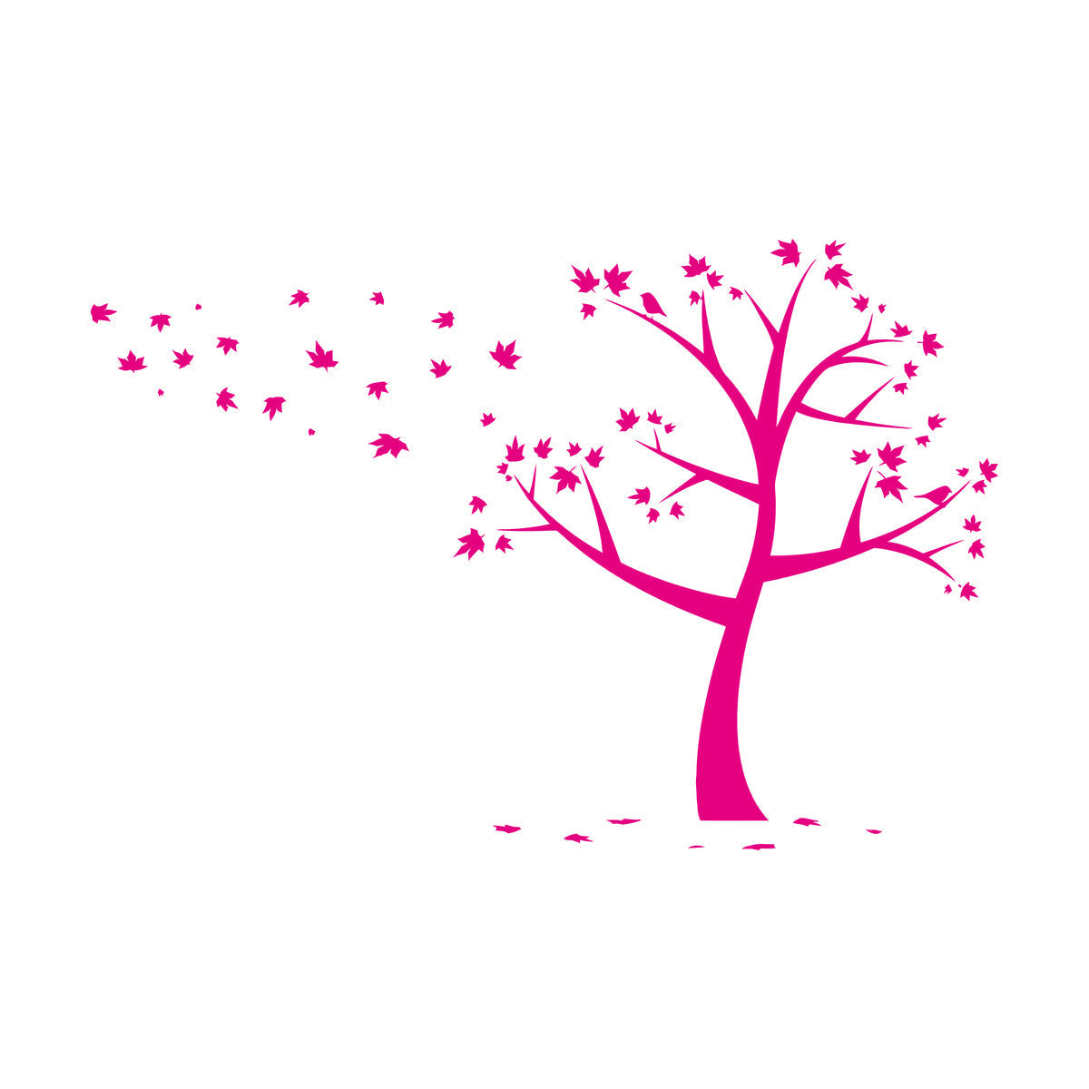 Wall Decals Paster Paper Tree Leaves Natural Do Not Damage The Wall Surface