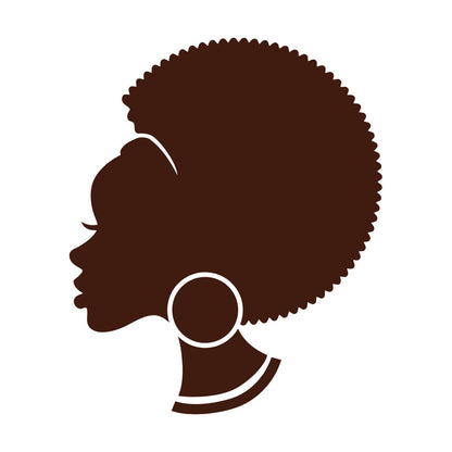 Abstract African Woman Hairstyle Girl Wall Decals Pvc Easy Installation