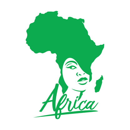 Lettering Stickers African Style Beauty Salon Afro Girl African Map Glass Stickers