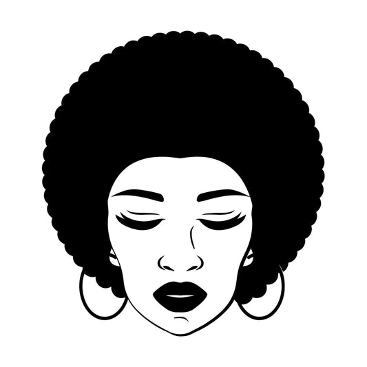 African Woman Face Hairstyle Girl Lips Beauty Salon Vinyl Wall Stickers Tattoo Culture