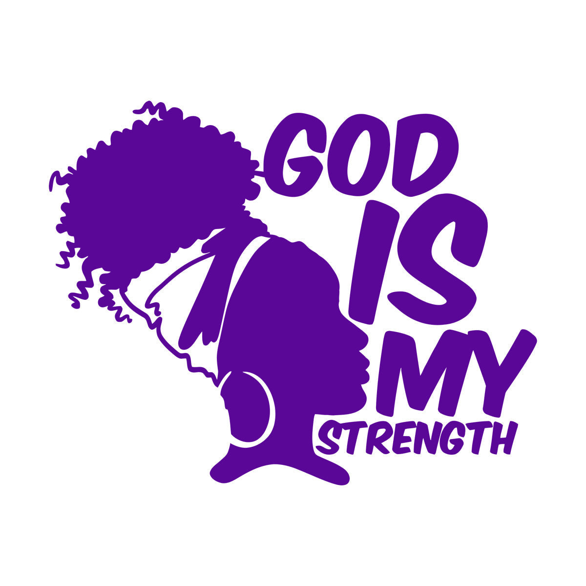 Wall Decals Paster Paper Africa God Is My Strength Afro Girl African Woman Can Modify And Add Information
