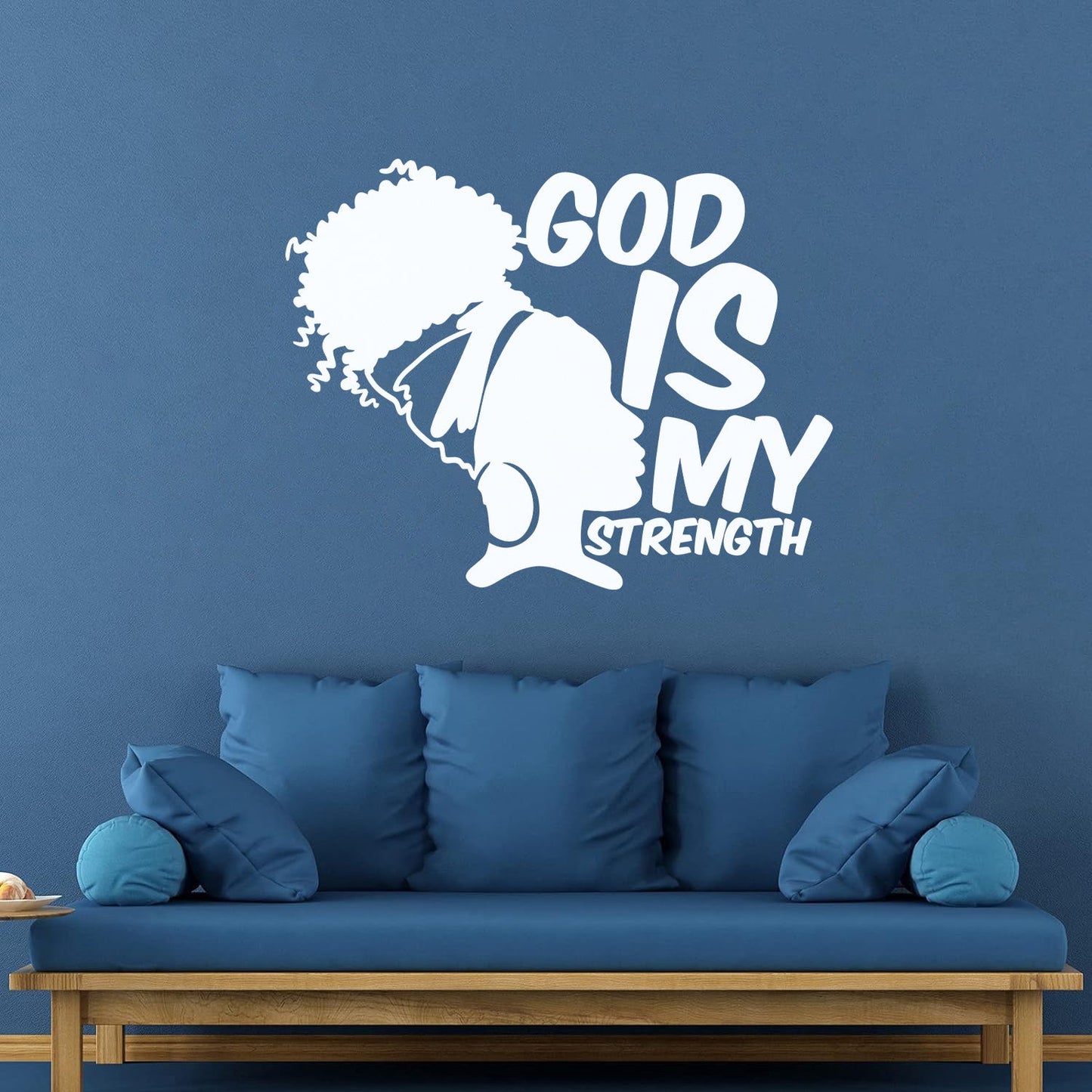 Wall Decals Paster Paper Africa God Is My Strength Afro Girl African Woman Can Modify And Add Information