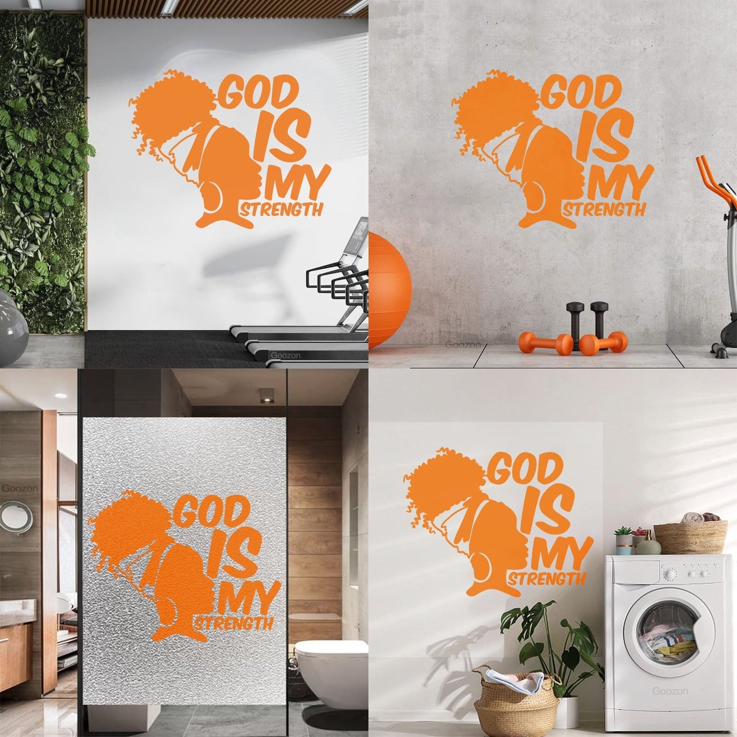 Wall Decals Paster Paper Africa God Is My Strength Afro Girl African Woman Can Modify And Add Information