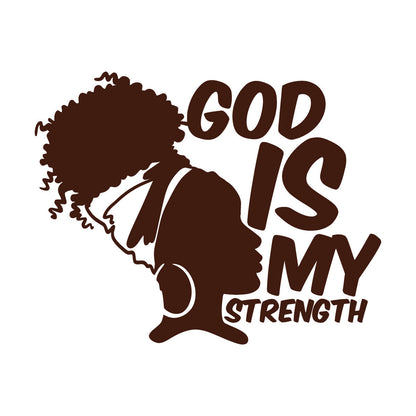 Wall Decals Paster Paper Africa God Is My Strength Afro Girl African Woman Can Modify And Add Information