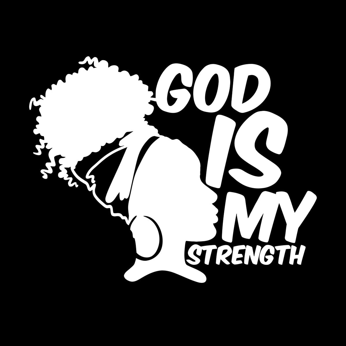Wall Decals Paster Paper Africa God Is My Strength Afro Girl African Woman Can Modify And Add Information