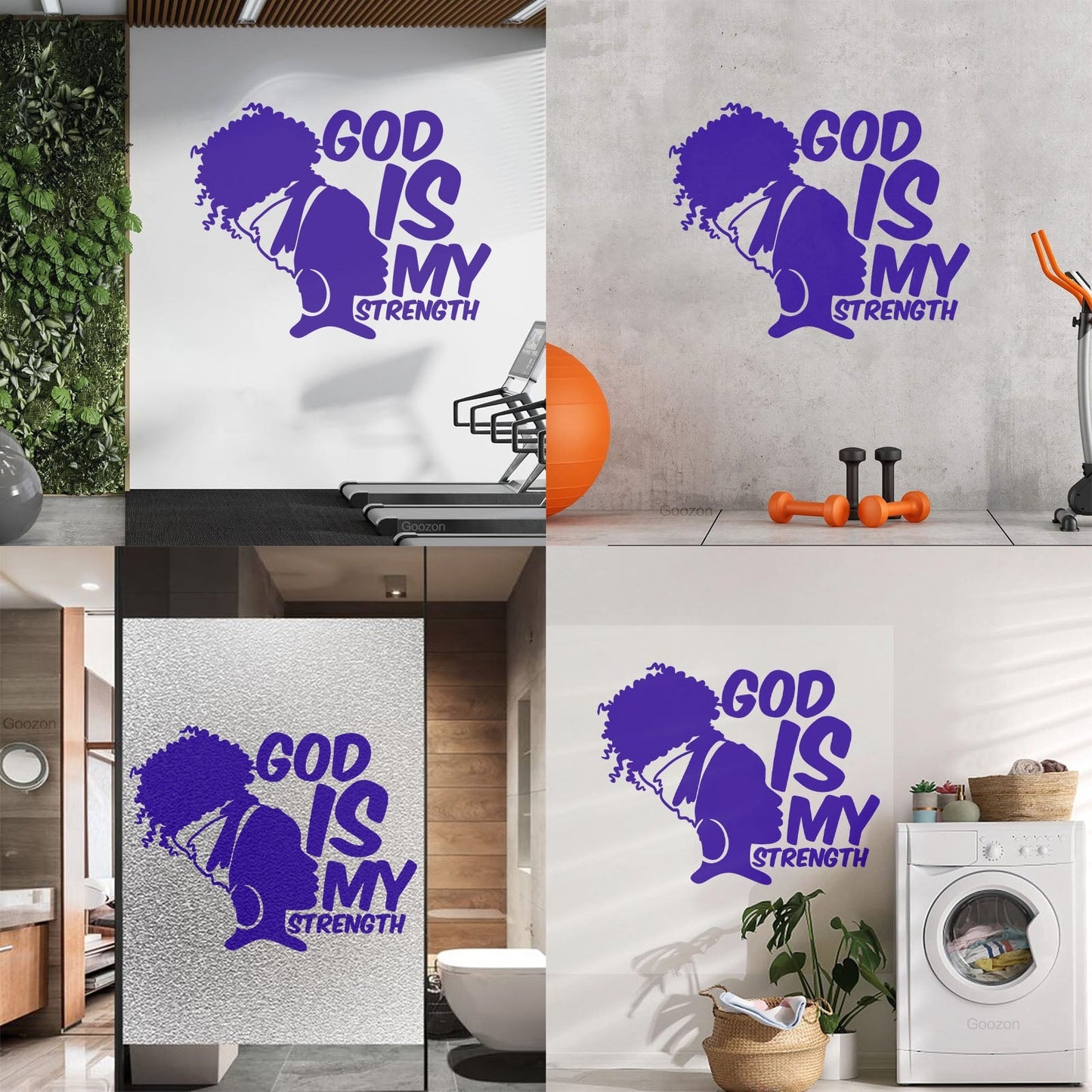 Wall Decals Paster Paper Africa God Is My Strength Afro Girl African Woman Can Modify And Add Information