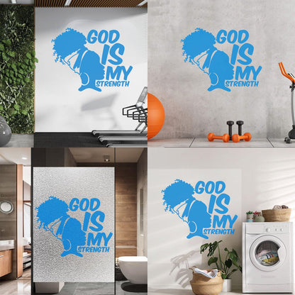 Wall Decals Paster Paper Africa God Is My Strength Afro Girl African Woman Can Modify And Add Information