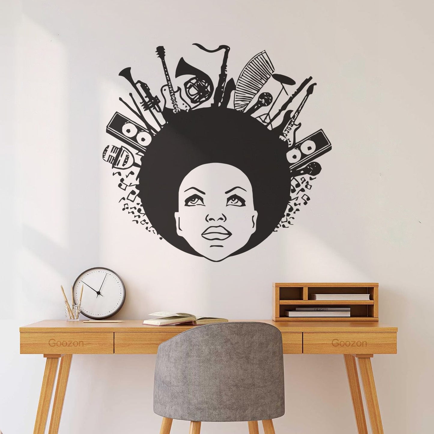 Engraving Stickers Music African American Girl Equipped With Transfer Film Kit