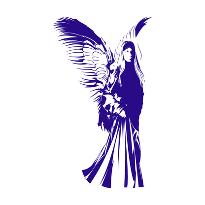 Lettering Stickers Christian Angel With Wings Religion Christianity Religious Multiple Size Options