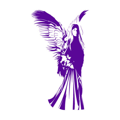 Lettering Stickers Christian Angel With Wings Religion Christianity Religious Multiple Size Options