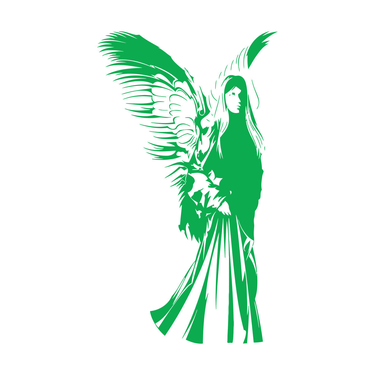 Lettering Stickers Christian Angel With Wings Religion Christianity Religious Multiple Size Options