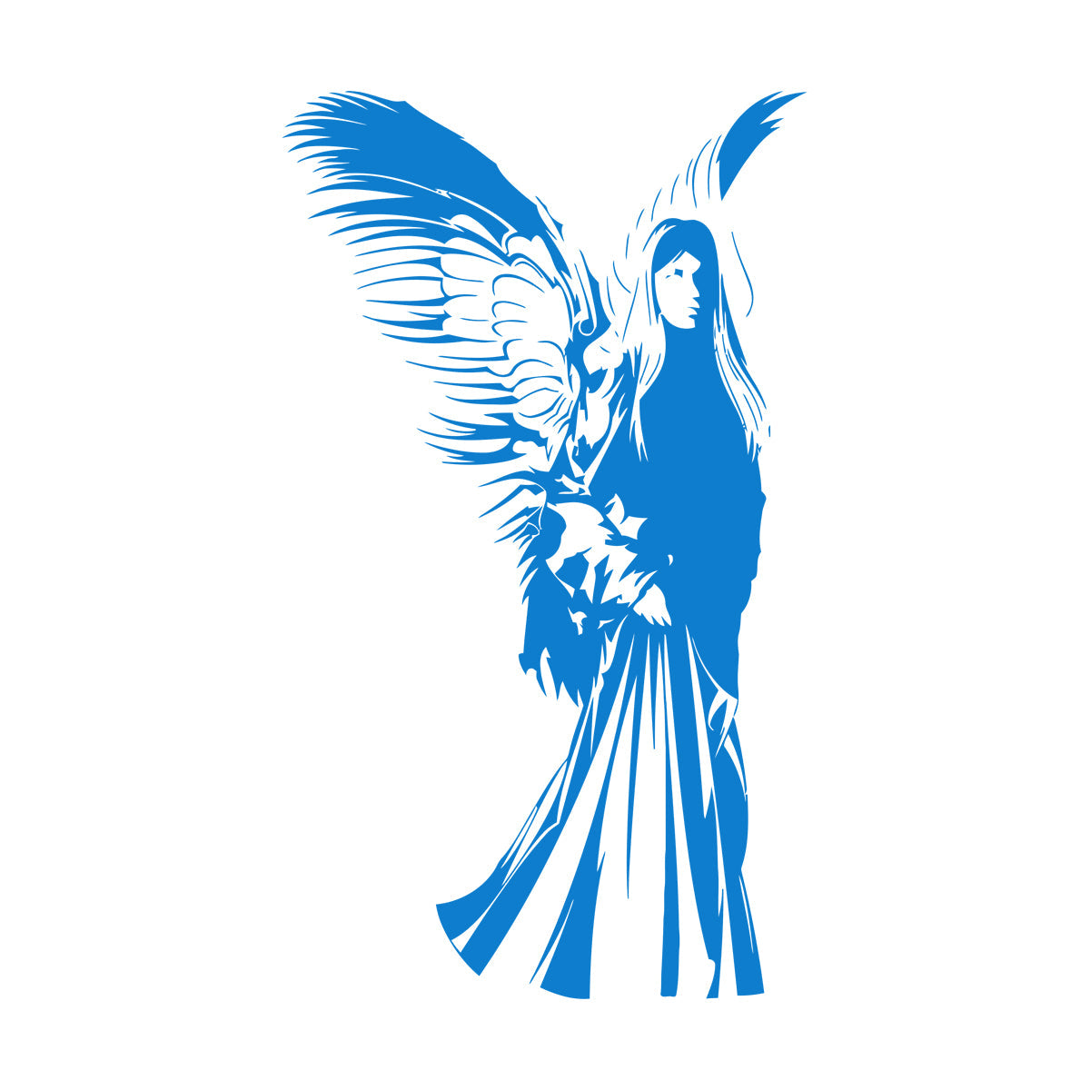 Lettering Stickers Christian Angel With Wings Religion Christianity Religious Multiple Size Options