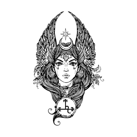 Wall Decals Paster Paper Beautiful Girl Fallen Angel Woman Wings Symbols Waterproof