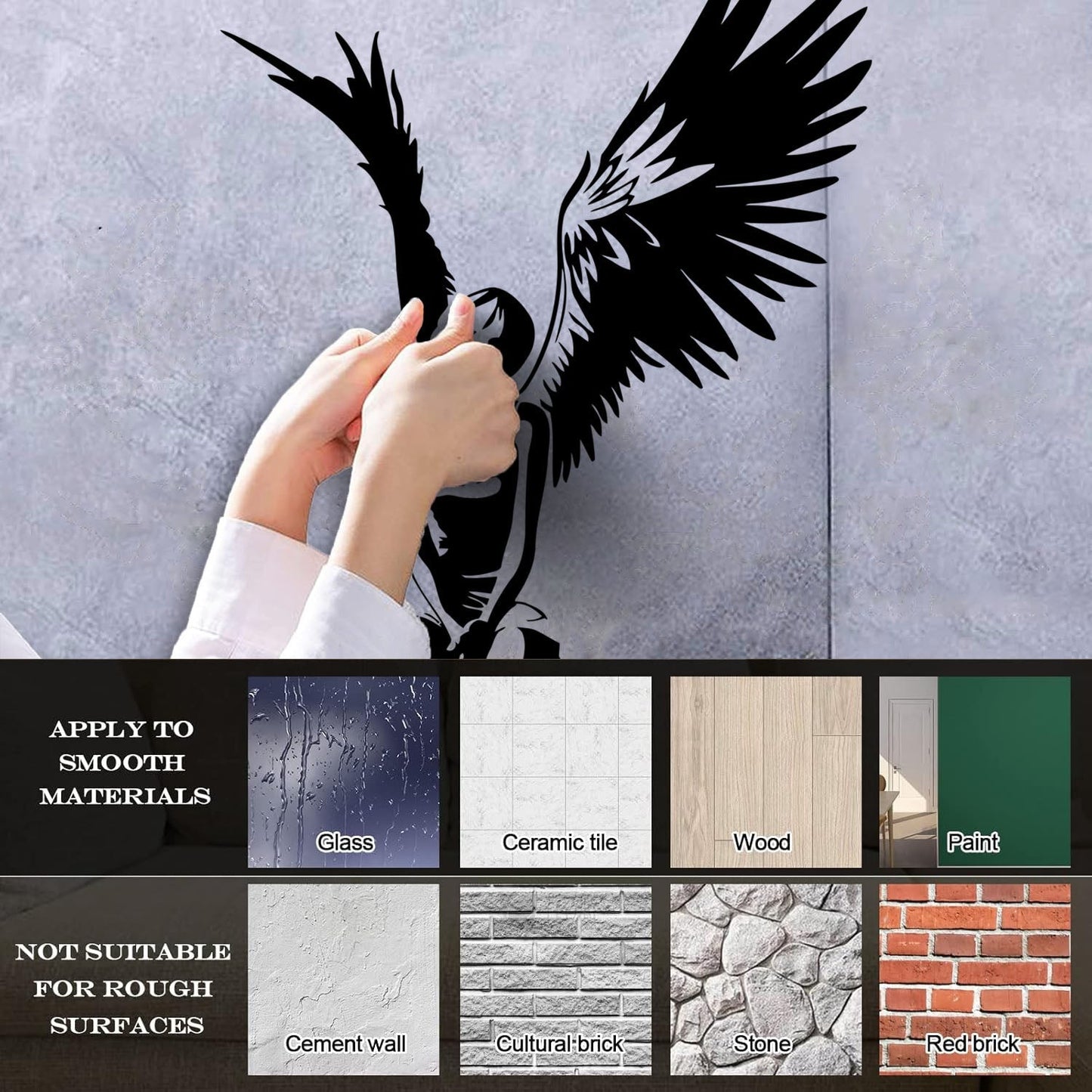 Vinyl Wall Stickers Religion Fallen Angel It Won'T Fall Off