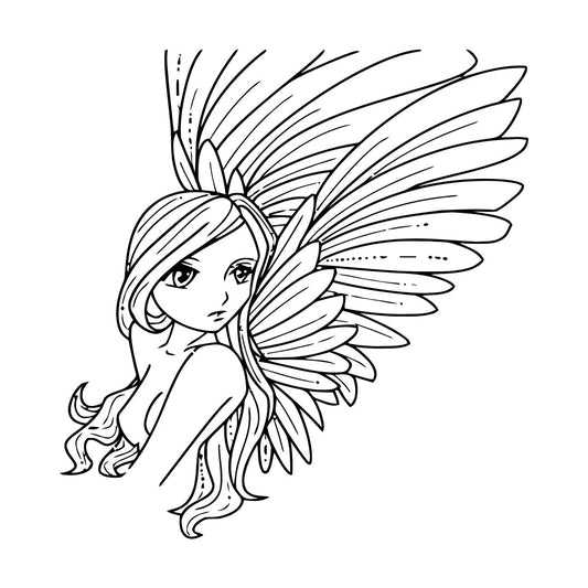 Fine Carving Decals Anime Manga Angel Tattoo Culture
