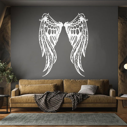 Fine Carving Decals Angel Woman Wings Symbol Window Decals