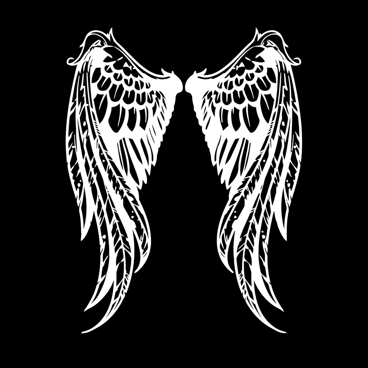 Fine Carving Decals Angel Woman Wings Symbol Window Decals