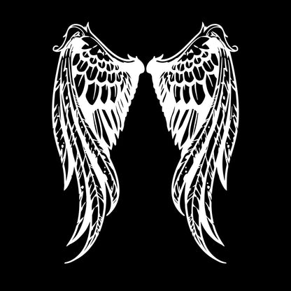 Fine Carving Decals Angel Woman Wings Symbol Window Decals