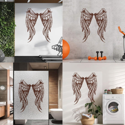 Fine Carving Decals Angel Woman Wings Symbol Window Decals