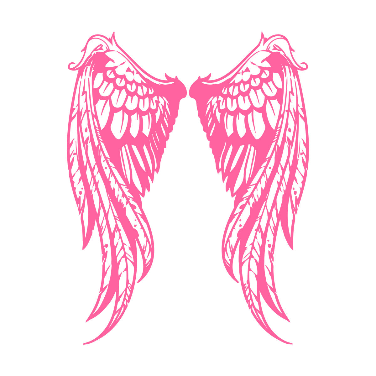Fine Carving Decals Angel Woman Wings Symbol Window Decals