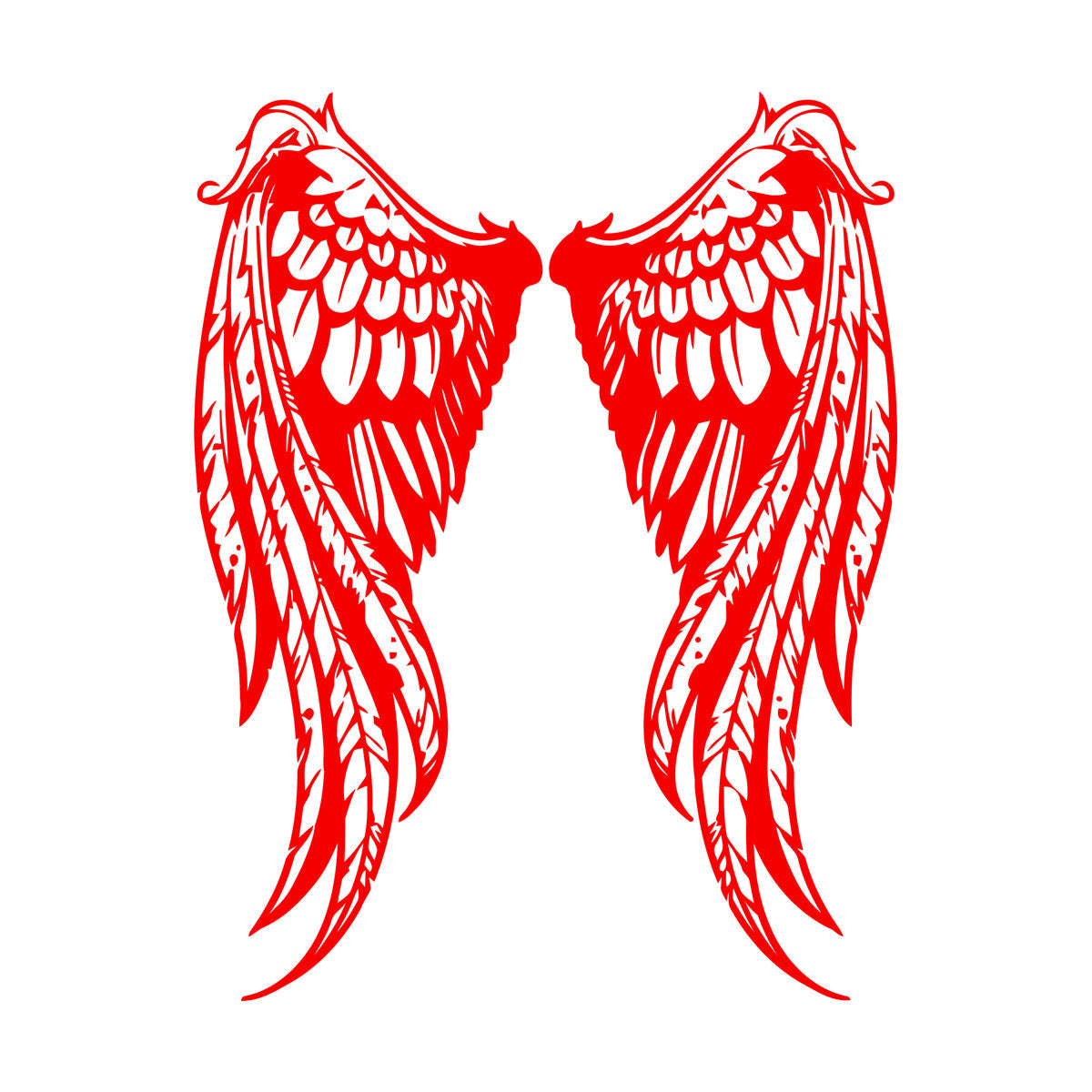 Fine Carving Decals Angel Woman Wings Symbol Window Decals