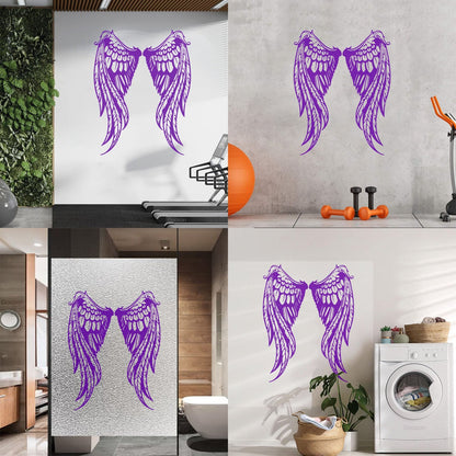 Fine Carving Decals Angel Woman Wings Symbol Window Decals