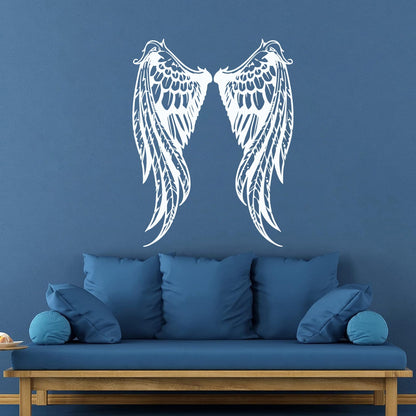 Fine Carving Decals Angel Woman Wings Symbol Window Decals