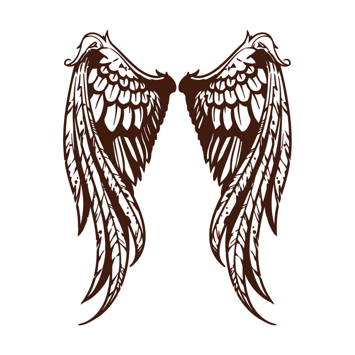 Fine Carving Decals Angel Woman Wings Symbol Window Decals