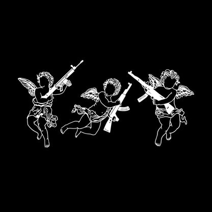 Cupid Angels Guns Automatic Weapon Wall Decals Paster Paper Do Not Damage The Wall Surface
