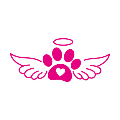 Vinyl Wall Decals Dog With Paw And Angel Wings Pets Shop Easy Installation