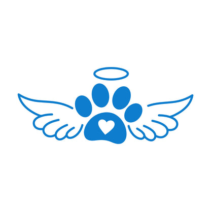 Vinyl Wall Decals Dog With Paw And Angel Wings Pets Shop Easy Installation