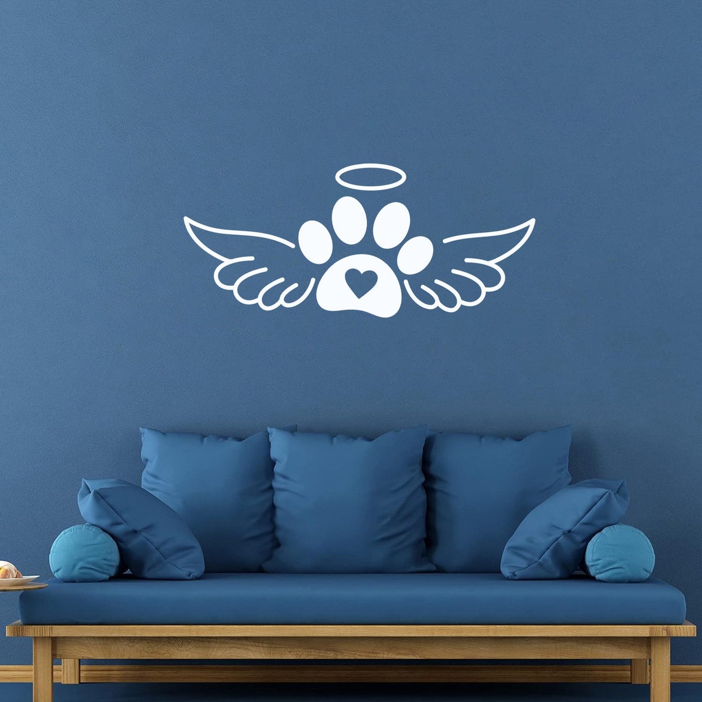 Vinyl Wall Decals Dog With Paw And Angel Wings Pets Shop Easy Installation