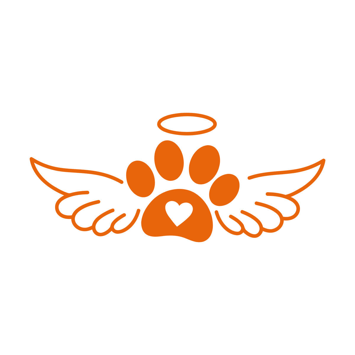 Vinyl Wall Decals Dog With Paw And Angel Wings Pets Shop Easy Installation