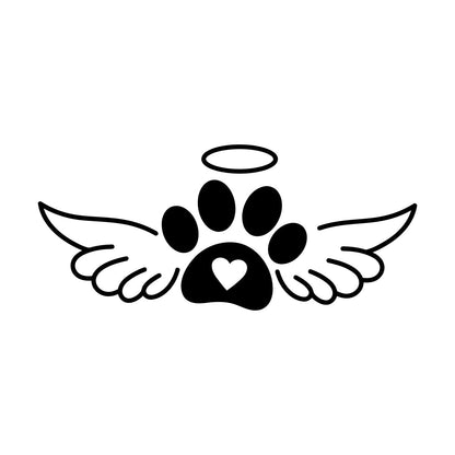 Vinyl Wall Decals Dog With Paw And Angel Wings Pets Shop Easy Installation