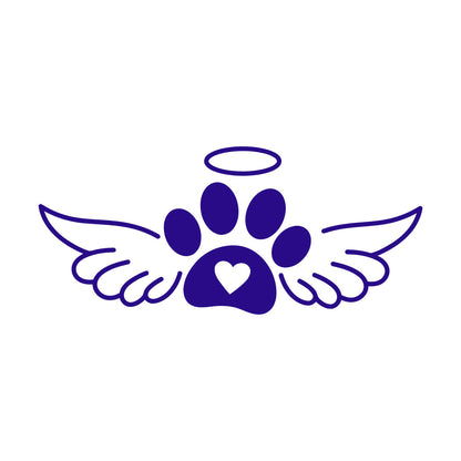 Vinyl Wall Decals Dog With Paw And Angel Wings Pets Shop Easy Installation