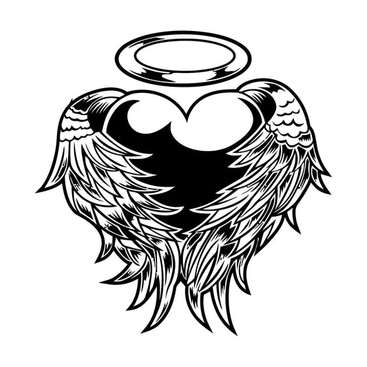 Fine Carving Stickers Heart Love Angel Romance Bedroom Personalized Customization