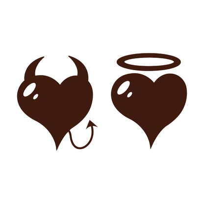 Wall Stickers Heart Love Romance Devil And Angel Bedroom Can Modify And Add Information