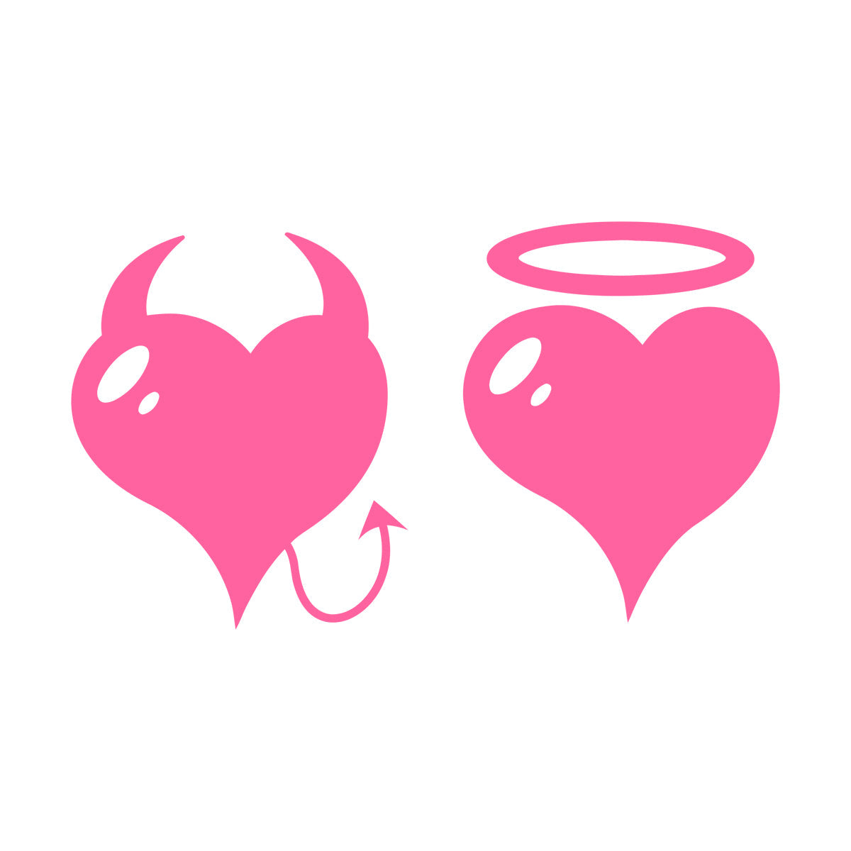 Wall Stickers Heart Love Romance Devil And Angel Bedroom Can Modify And Add Information