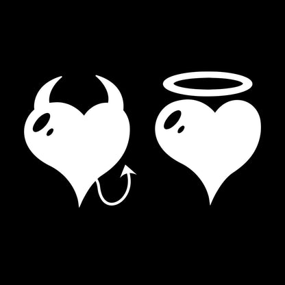 Wall Stickers Heart Love Romance Devil And Angel Bedroom Can Modify And Add Information