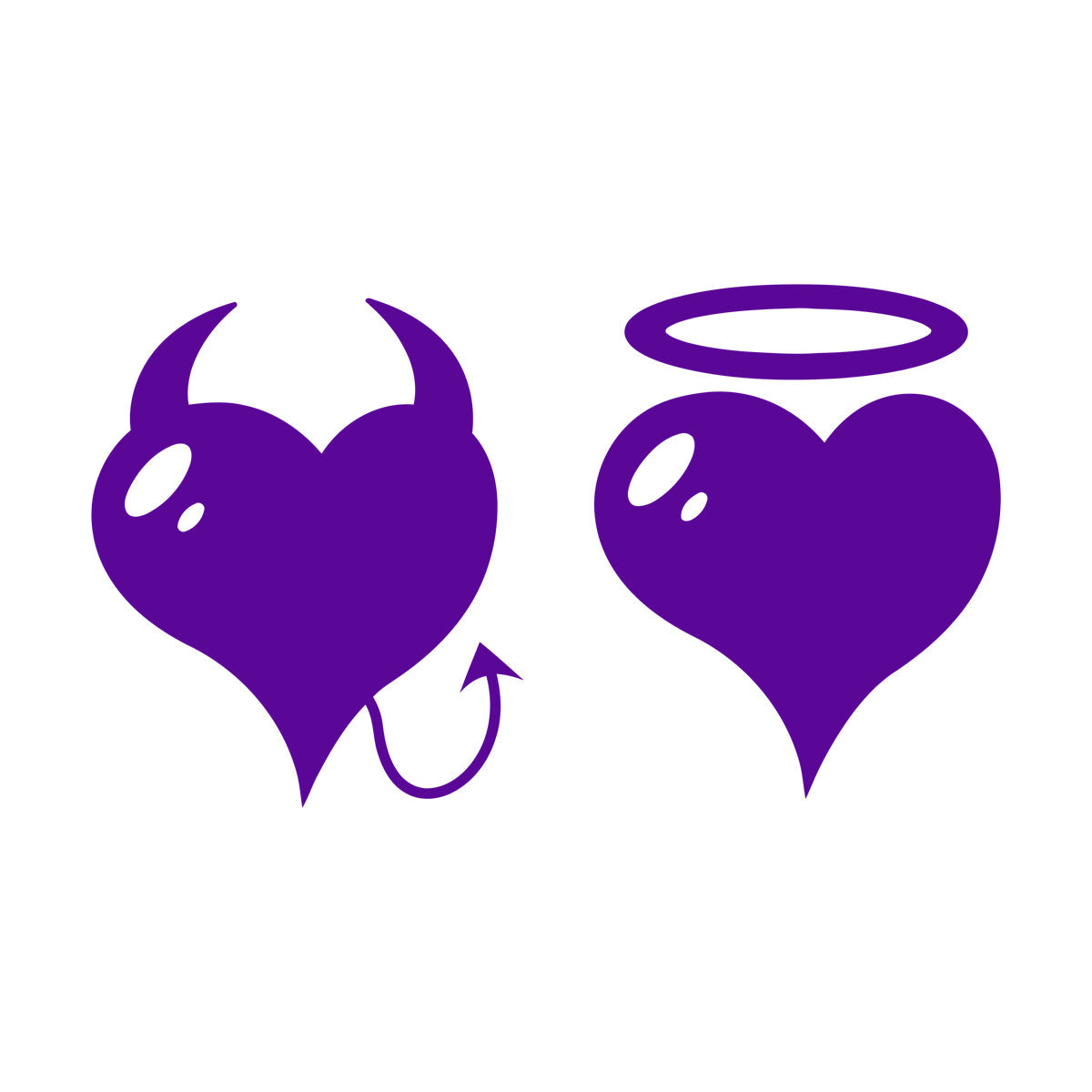 Wall Stickers Heart Love Romance Devil And Angel Bedroom Can Modify And Add Information