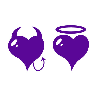 Wall Stickers Heart Love Romance Devil And Angel Bedroom Can Modify And Add Information